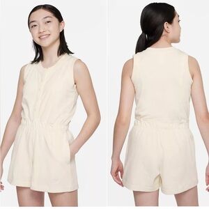 Nike Sportswear Big Kids' (Girls') Romper Cream Size Small
